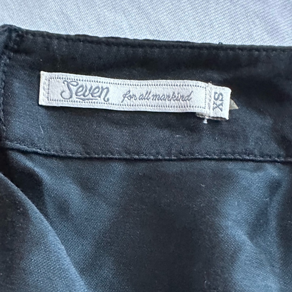 7 For All Mankind Black Silk Tie neck Halter Top xs - Picture 8 of 12